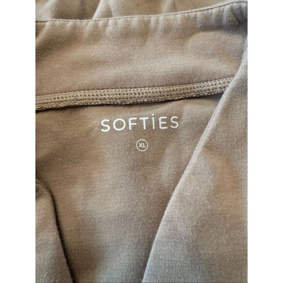 Softies Dreamtech Quarter Zip Tunic Lounge Dress Long Sleeve Coco Size XL - Picture 6 of 9